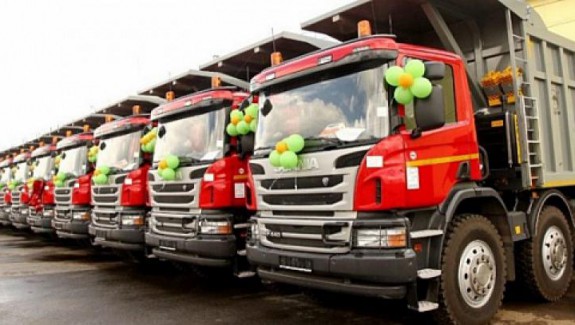 АО «СУЭК-Кузбасс» пополнил автопарк новыми самосвалами Scania
